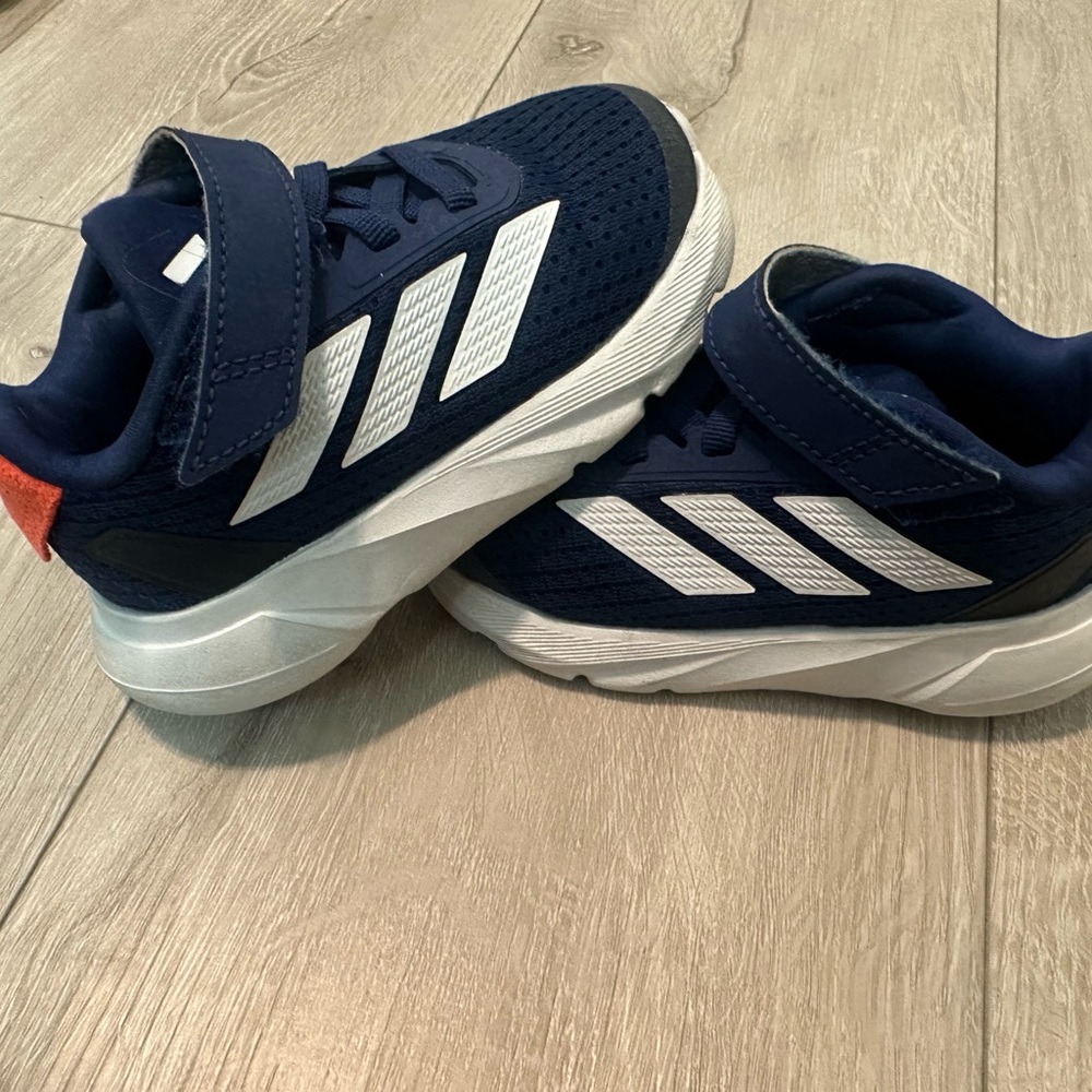 Adidas Kids Dark Blue and White Sneakers